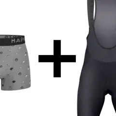 Unterhose mit Früchten und eine schwarze Radhose. Soll man eine Unterhose unter der Radhose tragen?