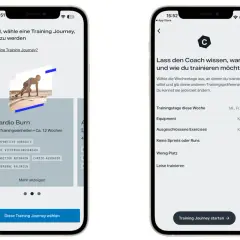 Fitness app kostenlos: Wähle "Cardio Burn" für 12 Wochen Training. Passe deine Trainingspräferenzen an, um deine Fitnessreise zu starten.