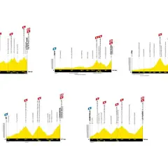Etappenprofile der Tour de France: steile Anstiege und Abfahrten prägen die Bergetappen.
