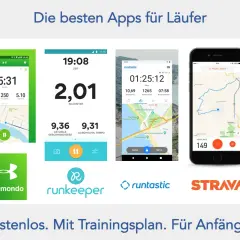 Die besten Apps für Läufer: Runtastic, Strava, Endomondo, Runkeeper. Kostenlos mit Trainingsplan für Anfänger.