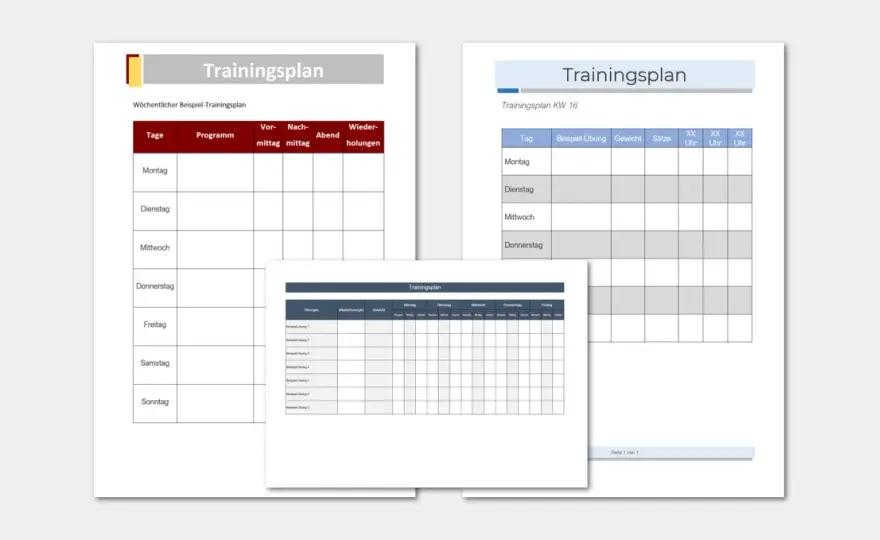 Kostenlose Trainingsplan-Vorlage für mehr Struktur im Training