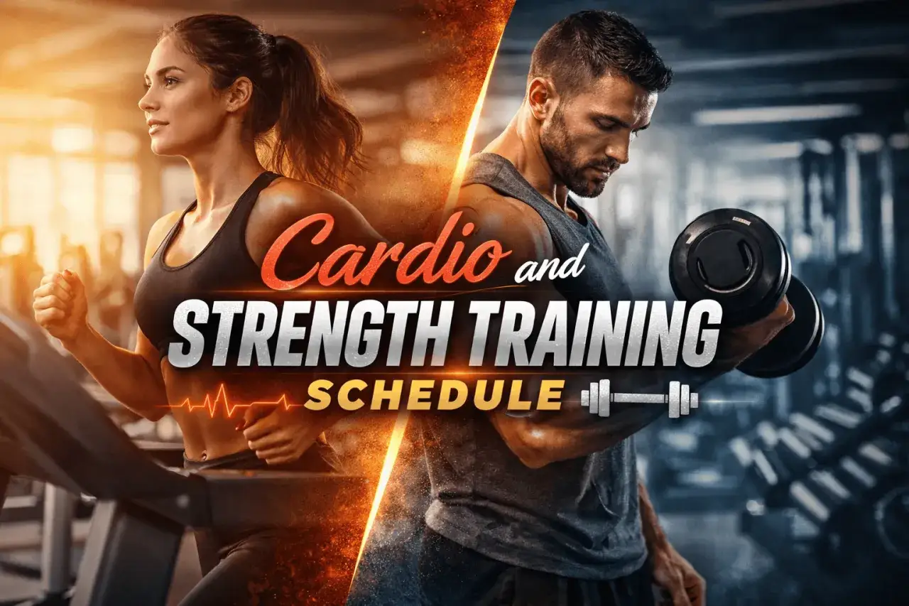Frau auf Laufband, Mann mit Hantel. Perfekt f&uuml;r Cardio und Muskelaufbau.